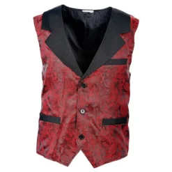 Vintage Jacquard Liivi Viininpunainen