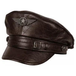 Vintage-pilottilippis Ruskea
