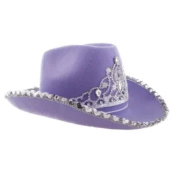 Violetti Cowboyhattu Tiaralla