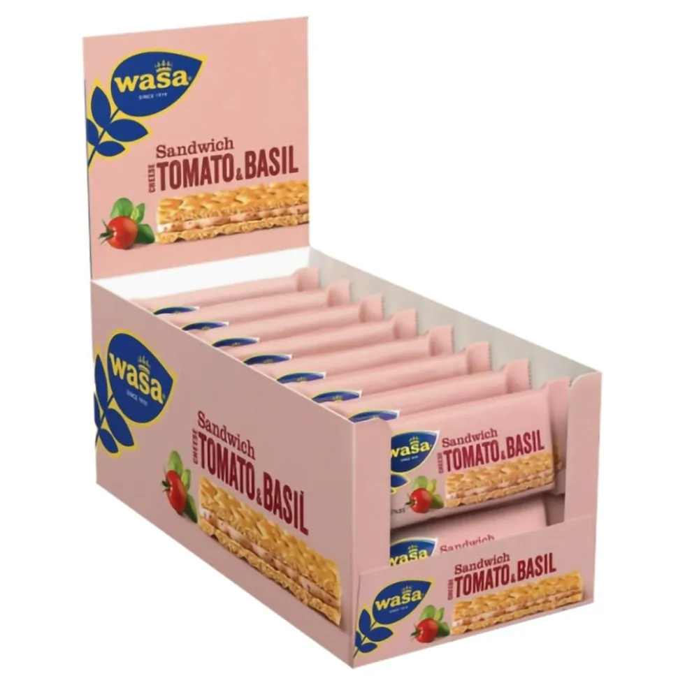 Wasa Sandwich Cheese Tomato & Basil Suurpakkaus