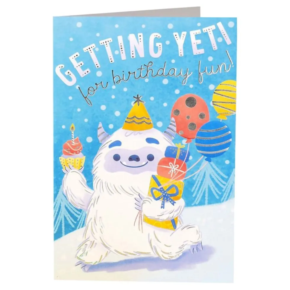 Yeti Birthday -syntymäpäiväkortti